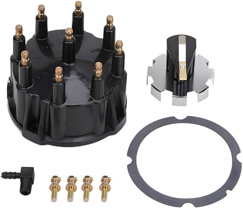 Tutor Auto 805759Q3 Distributor Cap and Ignition Rotor Kit for Marinized 5.0L, 5.7L, 7.4L, 8.2L, 350 V8 Engines with Thunderbolt IV and V HEI Ignition Systems - Replaces 805759Q3, 805759T3, 805759T1, 18-5395 - Image 1