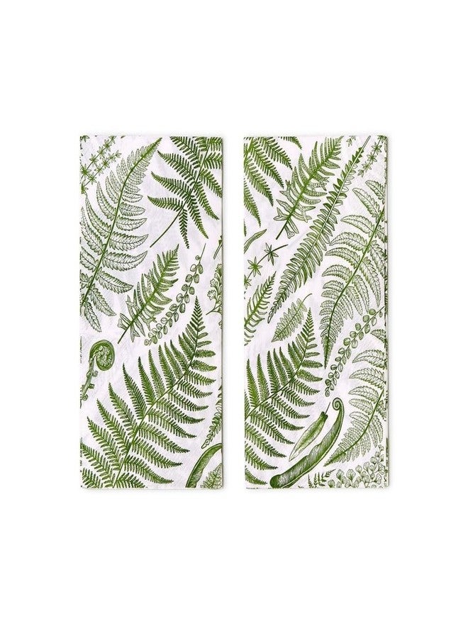 Two's Company Fern 3-Ply Guest Towels Pack of 20 Elegant Paper Napkins for Parties or Dining, Nature-Inspired Disposable Dinner Napkins - Image 3