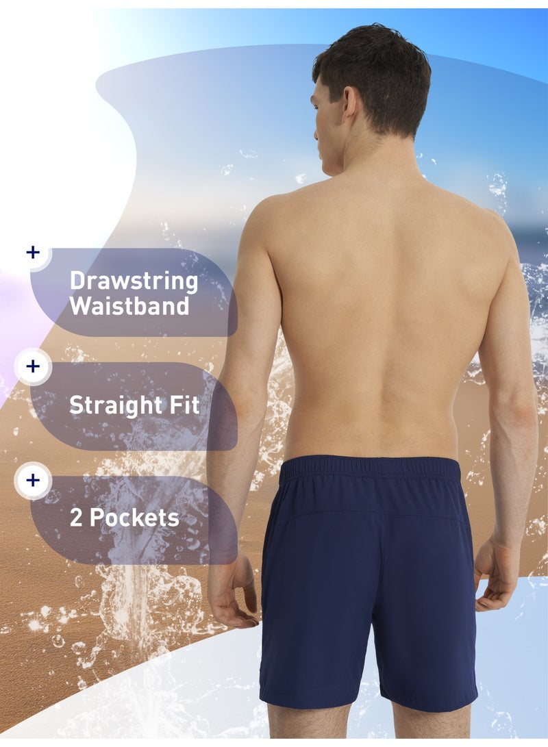 Joss Men's Swimming Shorts Navy Blue – Adjustable Drawstring, Quick-Drying, Built-In Suspenders, Zipper Pockets for Secure Storage - Image 3