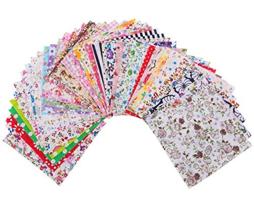 Penta Angel 4 x 4 Inch/10 x 10cm 100 Pieces Assorted Pre-Cut Printing Cotton Cloth Square Bundle Quilt Craft Fabric Patchwork DIY Sewing Scrapbooking Quilting Dot Pattern (100 pcs) - Image 3