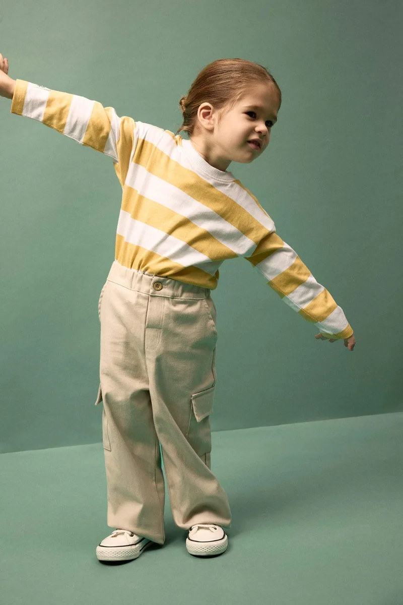 ديفاكتو Baby Boy Crew Neck Striped T-Shirt