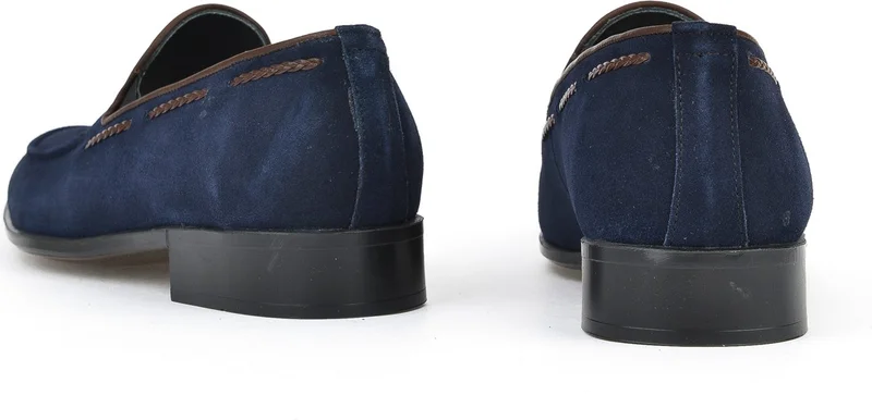 زيا , Men's Genuine Leather Classic Shoes 151985Z1001 Navy Blue