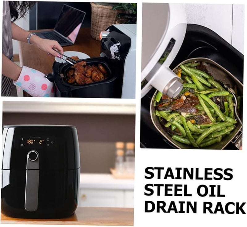 أونومور رف خبز مقلاة هوائية من الفولاذ المقاوم للصدأ، رف بخار سهل التنظيف ملحق - Image 5