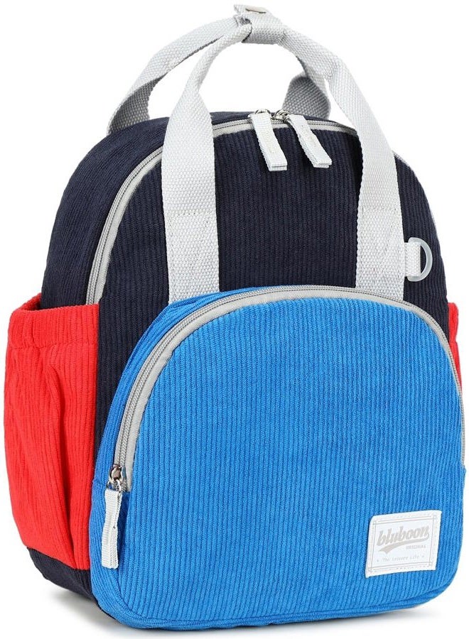 BLUBOON Toddler Backpack for Girls Boys 2-4 Cute 12" Preschool Kindergarten Backpacks Kids Daycare Bags School Travel, Blue-red Corduroy, Toddler-12"h(not Fit Folder) - Image 1