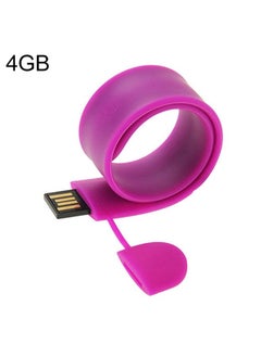 BURAQ Silicone Bracelet USB Flash Disk with 4GB Memory(Purple)  - Image 1