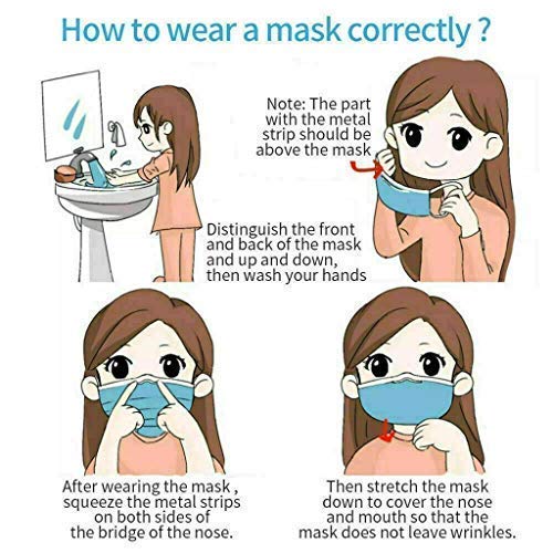 ketmart Non-Woven Fabric Disposable 3 Ply Protection Personal Protective Mouth Cover Nos Pin Mask - Image 5