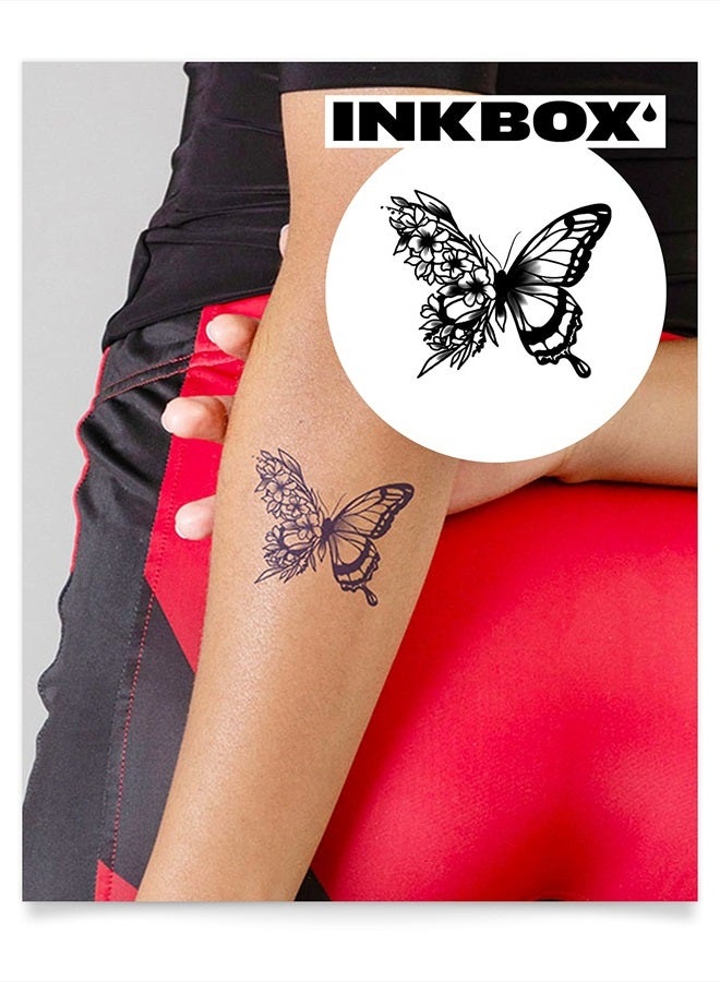 inkbox Inkbox Temporary Tattoos, Semi-Permanent Tattoo, One Premium Easy Long Lasting, Water-Resistant Temp Tattoo with For Now Ink - Lasts 1-2 Weeks, Brielle, 3 x 3 in  - Image 1