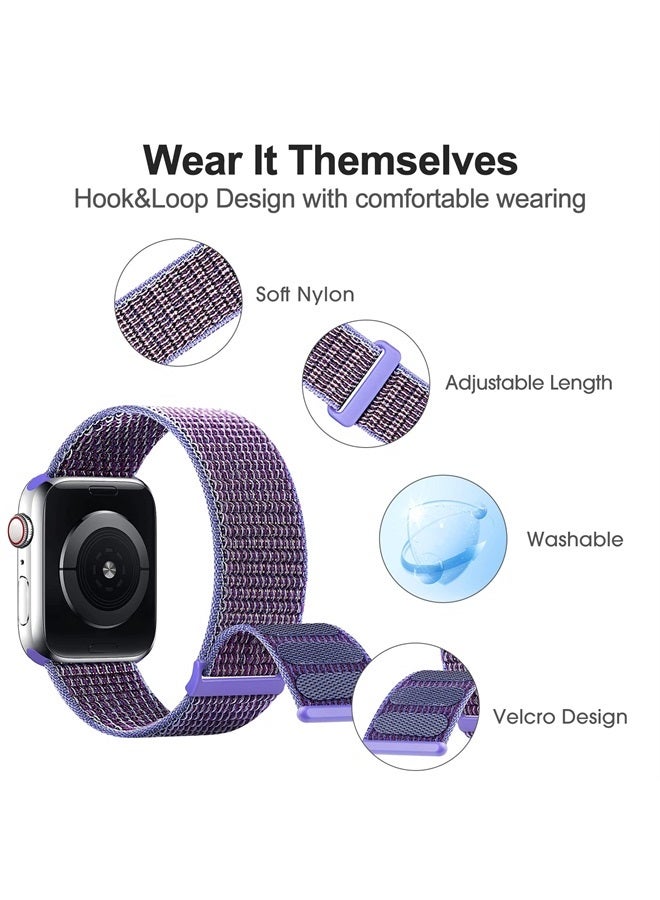 SimpleThings Compatible with Kids Apple Watch Bands, Nylon Hook and Loop for Boy Girl Women Small Wrist for All iWatch Series - Image 3