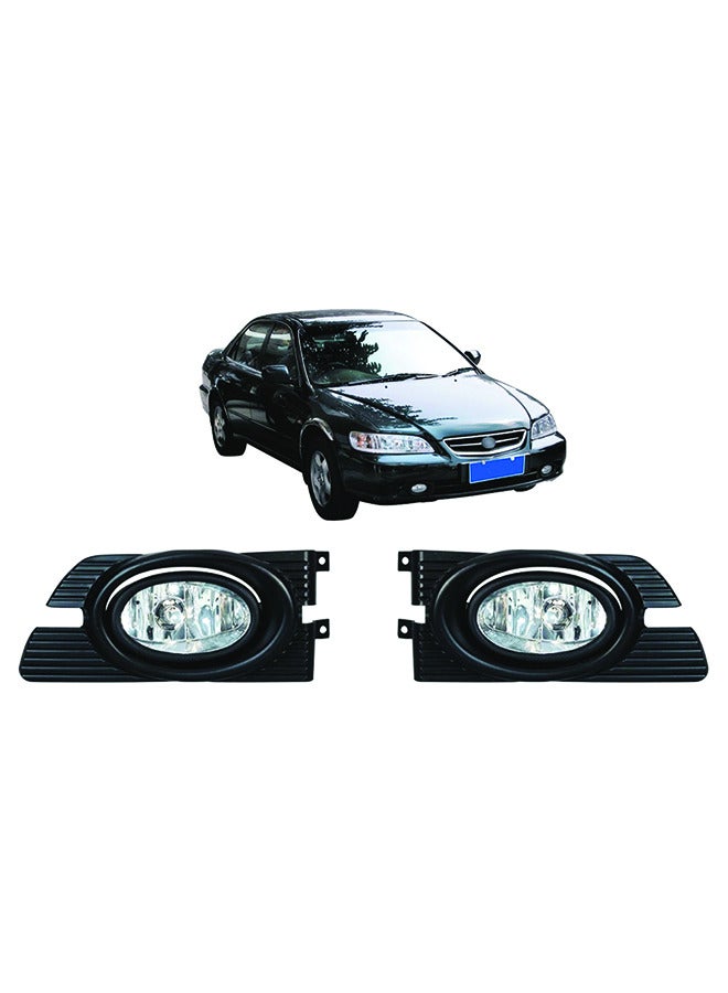 DLAA Pack of 2 HD090 Dlaa Fog Lamp Suitable for Accord 2001 with wires & switch - Image 1