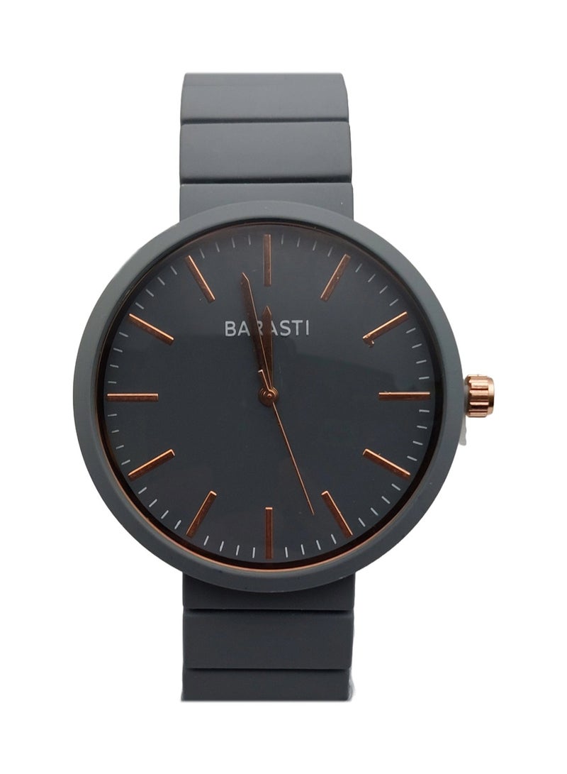 Men's Analog Quartz Grey Stainless Steel Band Watch