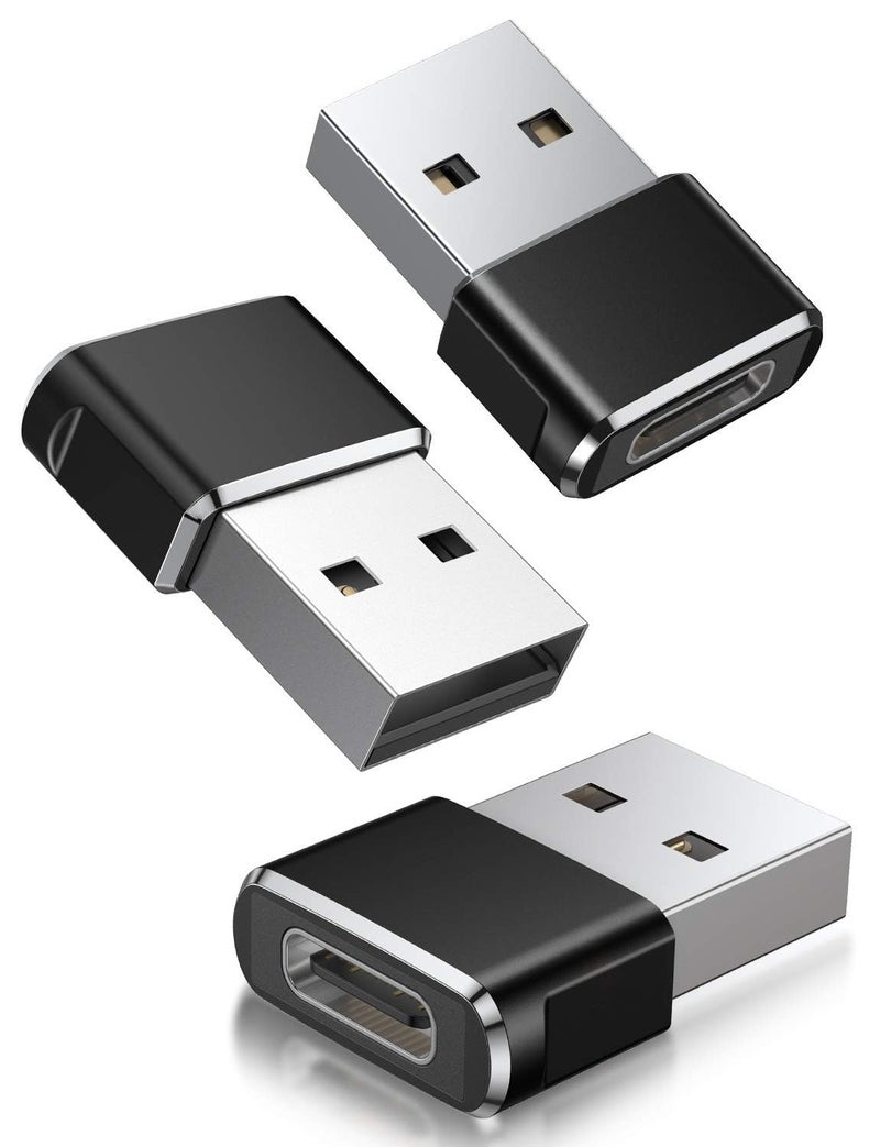 Basesailor محول Basesailor USB إلى USB C 3 حزمة، محول كابل نوع C أنثوي إلى USB A ذكر لجهاز iPhone 16 15 Pro، MacBook، iMac، PC، لابتوب، كمبيوتر، Samsung Galaxy S24 24 AI Plus Ultra S23 S22، Google Pixel 8، OTG - Image 1