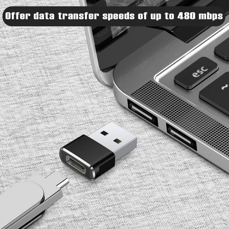 Basesailor محول Basesailor USB إلى USB C 3 حزمة، محول كابل نوع C أنثوي إلى USB A ذكر لجهاز iPhone 16 15 Pro، MacBook، iMac، PC، لابتوب، كمبيوتر، Samsung Galaxy S24 24 AI Plus Ultra S23 S22، Google Pixel 8، OTG - Image 4
