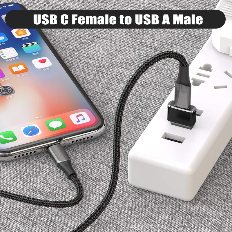 Basesailor محول Basesailor USB إلى USB C 3 حزمة، محول كابل نوع C أنثوي إلى USB A ذكر لجهاز iPhone 16 15 Pro، MacBook، iMac، PC، لابتوب، كمبيوتر، Samsung Galaxy S24 24 AI Plus Ultra S23 S22، Google Pixel 8، OTG - Image 3