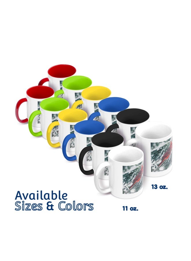 3dRose I love penguins Two Tone Mug 11 oz BlueWhite - Image 5