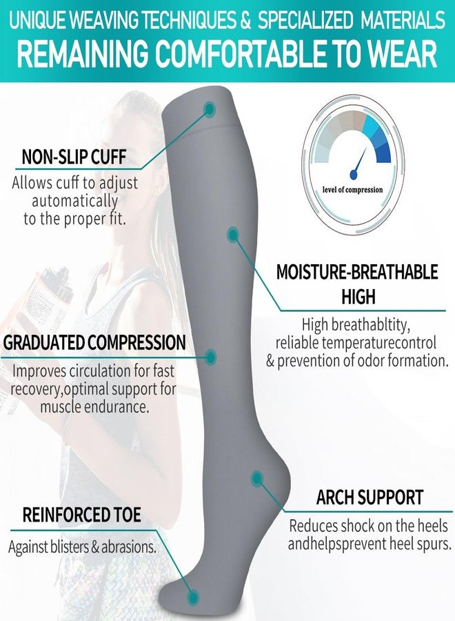 COOLOVER Copper Compression Socks for Women and Men(6 Pairs)-Best Support for Running, Athletic, Nursing, Travel - Image 5
