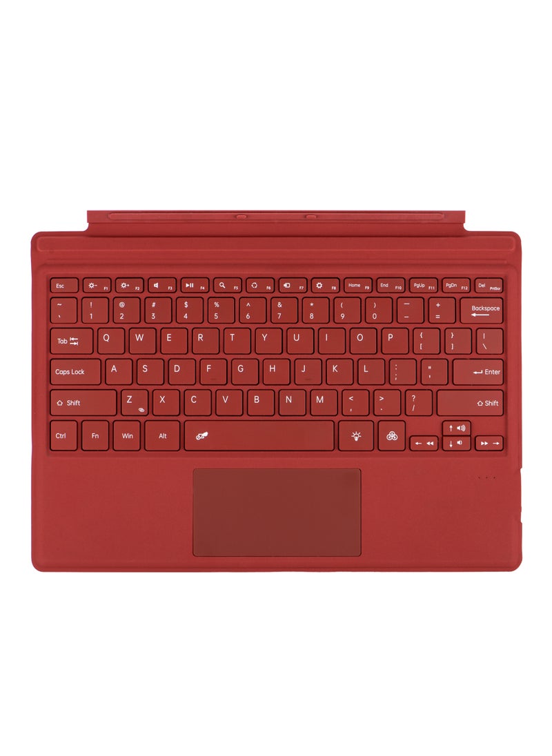 Generic - Backlit Keyboard Case for Surface Pro 3-5-6-7, Go 2-3 Pro3/4/5/6/7 Colorful Backlight (Upgraded) Toggle Switch All Red - Image 1