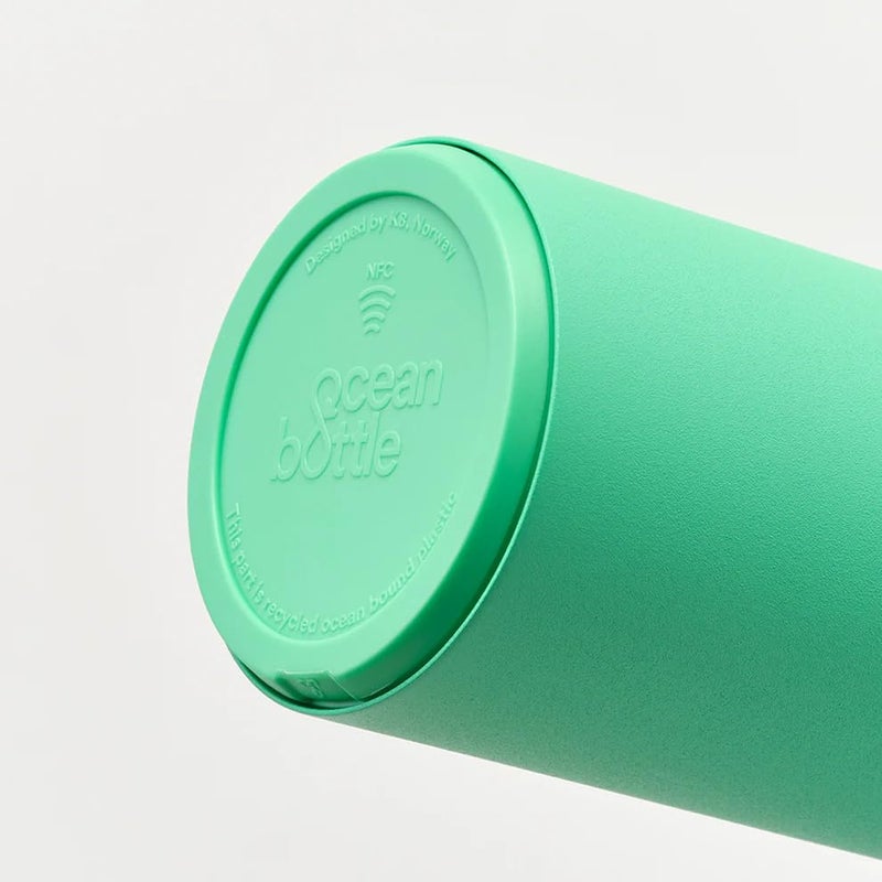 Ocean Bottle Big 34 oz | Stainless Steel Water Bottle | Reusable & Sustainable | Keeps Drinks Cold & Hot | Eco Friendly Gift (Plankton Green) - Image 5