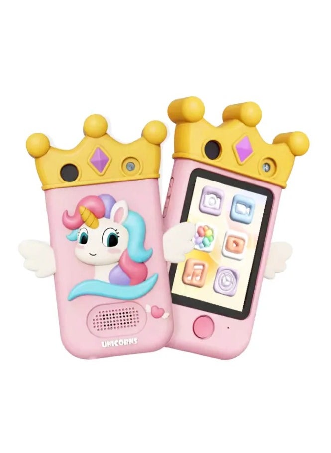 MOCOM Kids 3D Interactive Smart Phone with 360° Rotating HD Camera & Touch Screen | Educational Games, MP3 & Eye Protection | Durable, Child-Friendly Learning Toy for Ages 3+ Kids Gift  - Image 1