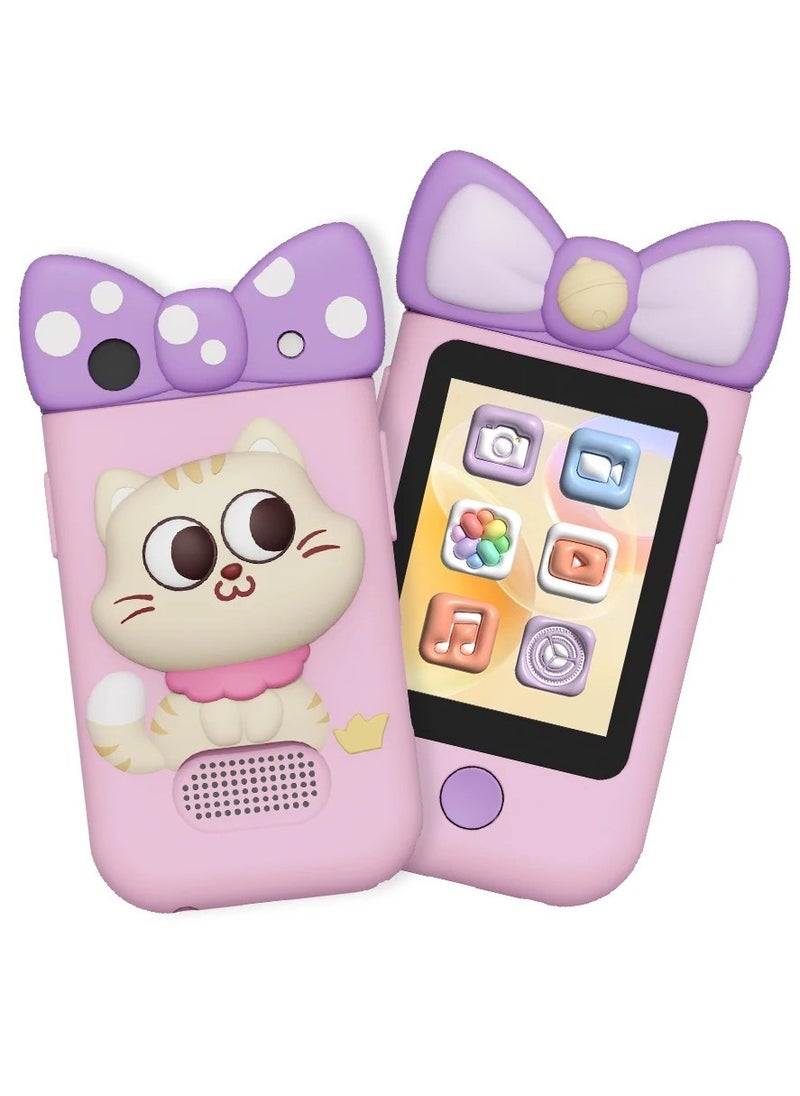 MOCOM Kids 3D Interactive Smart Phone with 360° Rotating HD Camera & Touch Screen | Educational Games, MP3 & Eye Protection | Durable, Child-Friendly Learning Toy for Ages 3+ Kids Gift  - Image 3