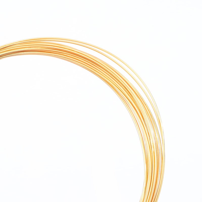 BEADIA 18K Gold Plated Wire 06mm 5 Meters Bead Cord for Bracelet Necklace Charm Beading Jewelry Making Findings