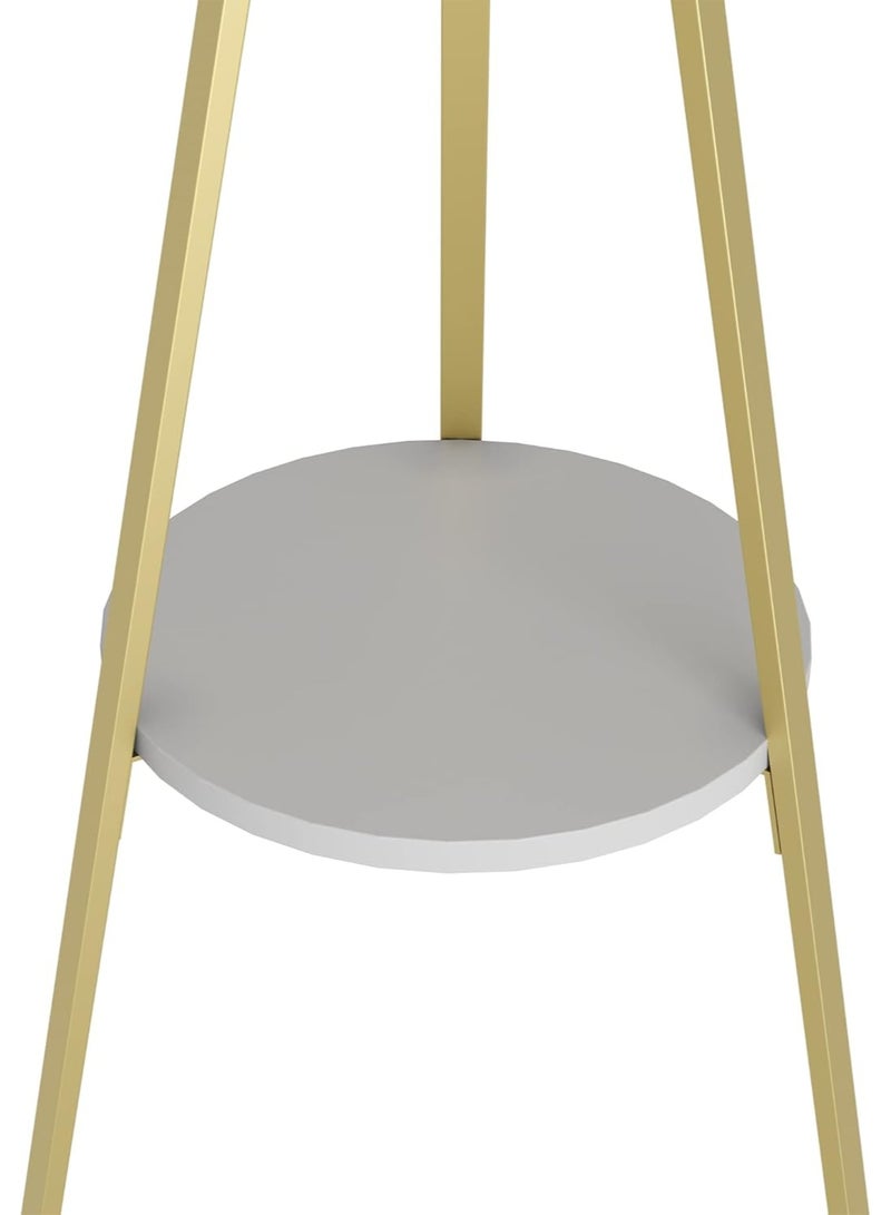 Bukela Hat Rack, Coat Rack, Floor-standing Display Rack, Clothing Storage Rack, With 9 Hooks, Gold, Dimensions: 17.72 Inches Wide X 17.72 Inches Deep X 70.87 Inches High - Image 2