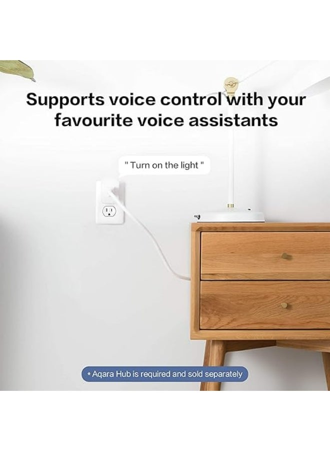 Aqara Zigbee Smart Plug with Energy Monitoring,Overload Protection,Scheduling and Voice Control, 15A Outlet Compatible with Alexa, Google Assistant, and Apple HomeKit Compatible - Image 2