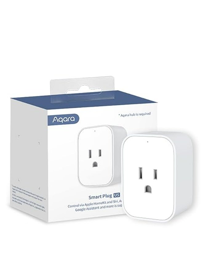 Aqara Zigbee Smart Plug with Energy Monitoring,Overload Protection,Scheduling and Voice Control, 15A Outlet Compatible with Alexa, Google Assistant, and Apple HomeKit Compatible - Image 1