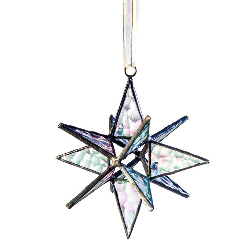 J Devlin Glass Moravian Star Christmas Ornament  Tree Window ORN 252