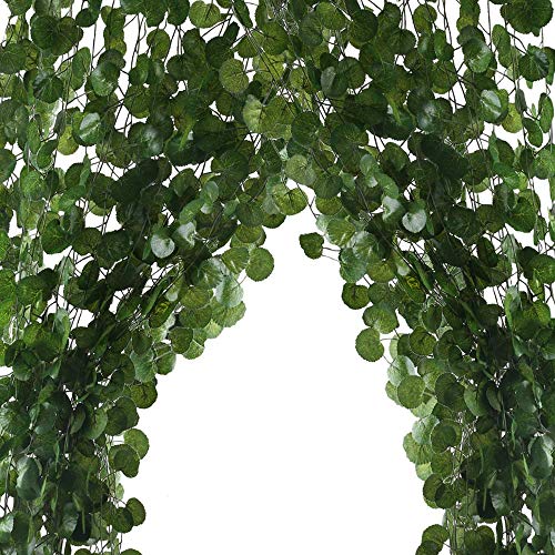 BS AMOR Polyester Artificial Leaf Creeper Wall Hanging (Green) -3 Piece - Image 4
