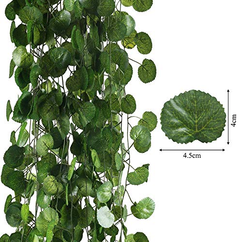 BS AMOR Polyester Artificial Leaf Creeper Wall Hanging (Green) -3 Piece - Image 2