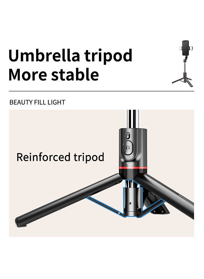 ANDOER - 45.6-Inch Multi-function Selfie Stick Desktop Tripod with Telescoping Rod 6 Sections with Phone Clip Dual Detachable Beauty Fill Lights & Remote Control Compatible with Android 4.4/ iOS 5.0 System - Image 1