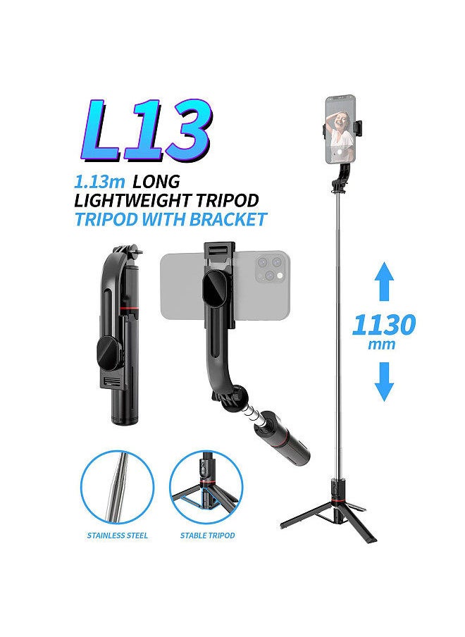 ANDOER - 45.6-Inch Multi-function Selfie Stick Desktop Tripod with Telescoping Rod 6 Sections with Phone Clip Dual Detachable Beauty Fill Lights & Remote Control Compatible with Android 4.4/ iOS 5.0 System - Image 1