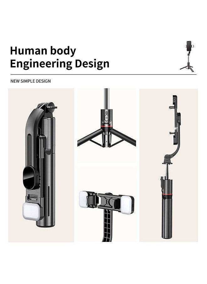 ANDOER - 45.6-Inch Multi-function Selfie Stick Desktop Tripod with Telescoping Rod 6 Sections with Phone Clip Dual Detachable Beauty Fill Lights & Remote Control Compatible with Android 4.4/ iOS 5.0 System - Image 1