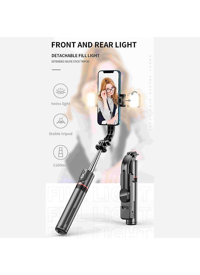 ANDOER - 45.6-Inch Multi-function Selfie Stick Desktop Tripod with Telescoping Rod 6 Sections with Phone Clip Dual Detachable Beauty Fill Lights & Remote Control Compatible with Android 4.4/ iOS 5.0 System - Image 1