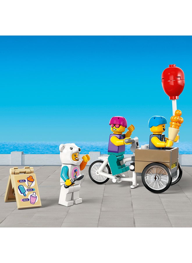 LEGO - مجموعة ألعاب بناء محل آيس كريم المدينة 60363؛ تشمل دراجة شحن، 3 شخصيات مصغرة والعديد من الميزات الممتعة والإكسسوارات للعب الأدوار الخيالية؛ فكرة هدية للأطفال من عمر 6 سنوات فما فوق (296 قطعة) - Image 1
