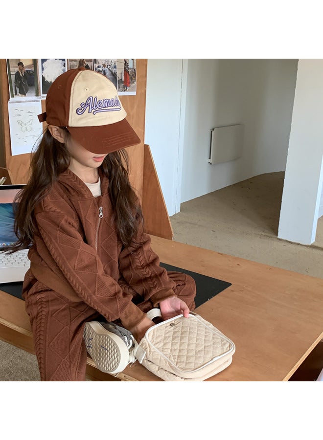 Girls' Autumn Outfit New Casual Sportswear For Older Children Korean Style Trendy Long-sleeved Clothes Children's Two-piece Set