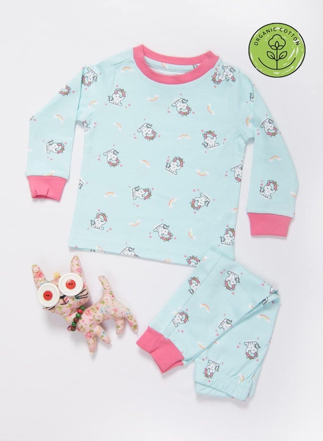 Keebee Organic Cotton Nightsuit combo set of 2 - Unicorn - Image 4