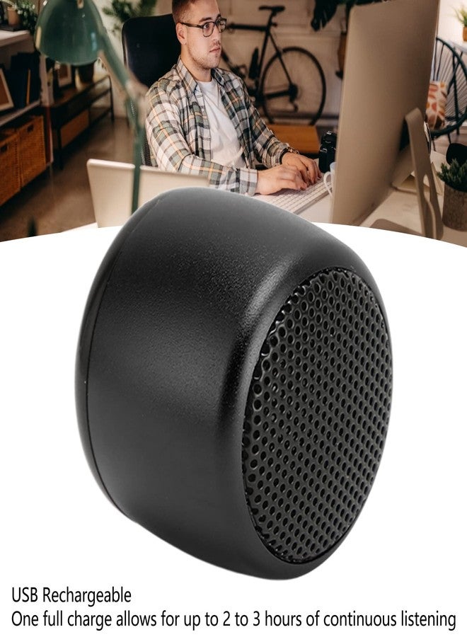 Sanpyl Mini Bluetooth Speaker, Portable Wireless Speakers with HD Sound Heavy Subwoofer, USB Rechargeable Small Tiny Speaker for Outdoor Indoor (Black) - Image 2