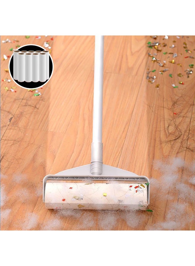 Lint Remover Roller, Extra Sticky Reusable Lint Roller with 9 Refiils and Retractable Long Handle for Dust and Hair Removal, Pet Hair Remover Roller for Clothes, Sofa, Bed, Carpet and Floor  - Image 1