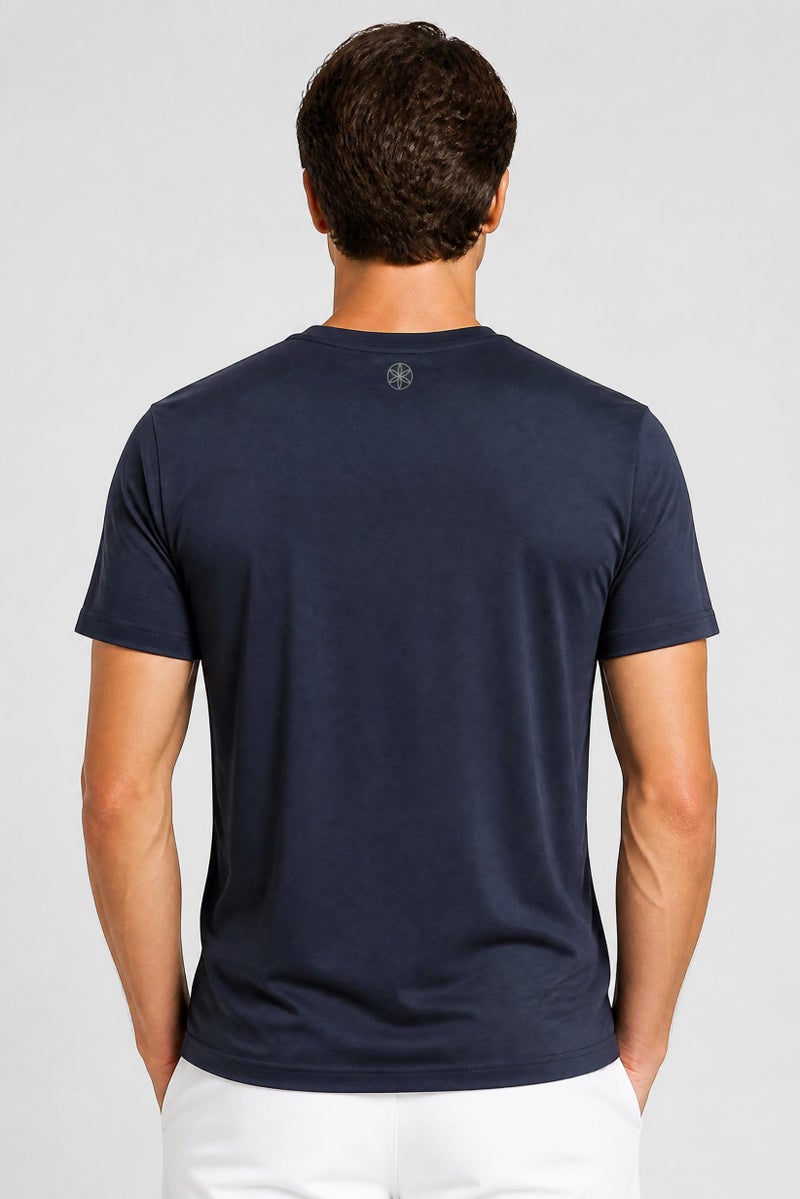Gaiam Men Slim Fit Short Sleeve Training T-Shirt, Dark Grey - Image 3