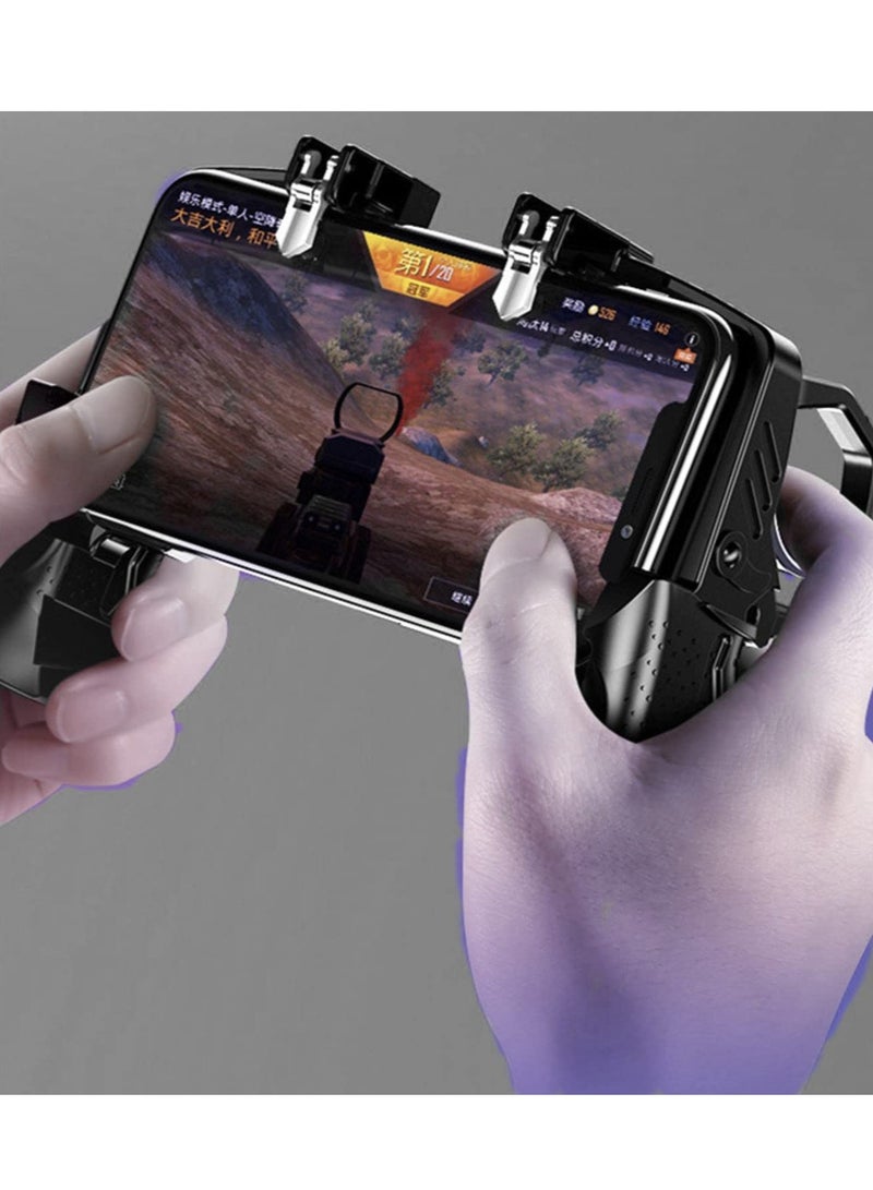 Mobile Game Controller for PUBG Mobile Controller L1R1 Mobile Game Trigger Joystick Gamepad for all 6.5 or Less iOS  Android Phones - Image 2