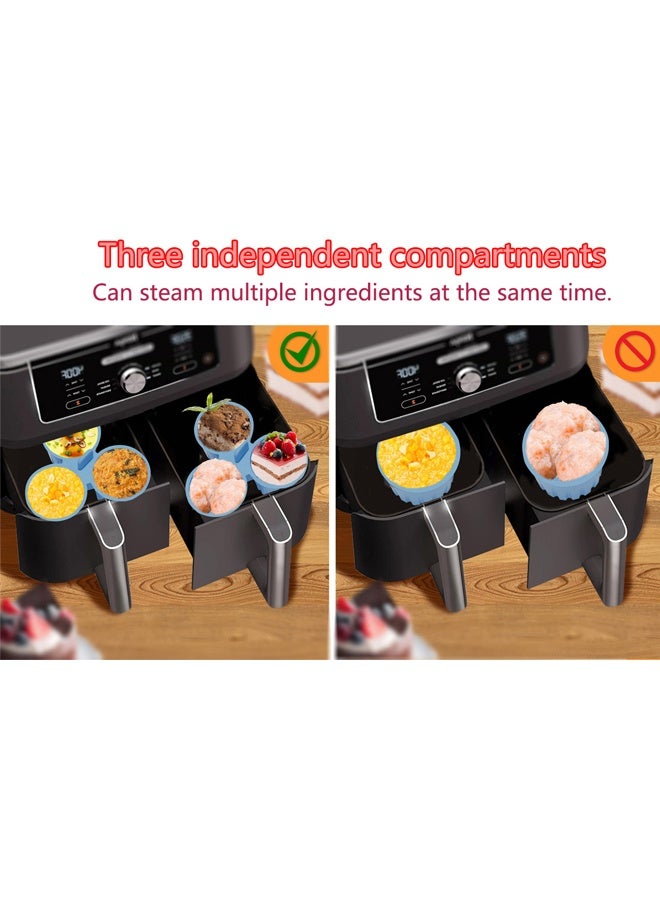 هومستر قوالب عضة البيض السيليكون - قابلة لإعادة الاستخدام غير اللاصقة 3 أكواب الهواء القالي القالب البيض ، قوالب البيض السيليكون مثالية للكعك ، الكعك ، الفطائر ، الخبز - Image 4