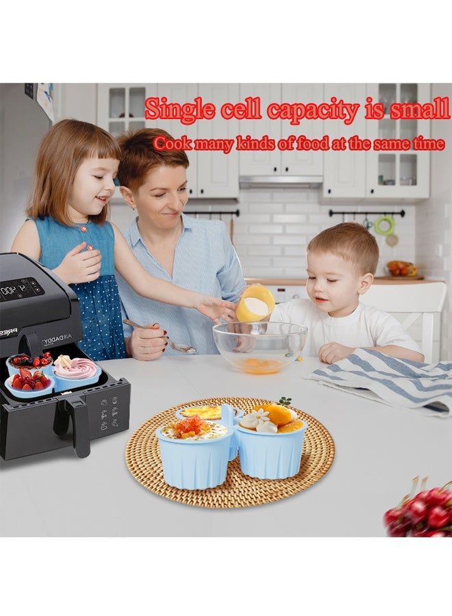 هومستر قوالب عضة البيض السيليكون - قابلة لإعادة الاستخدام غير اللاصقة 3 أكواب الهواء القالي القالب البيض ، قوالب البيض السيليكون مثالية للكعك ، الكعك ، الفطائر ، الخبز - Image 5