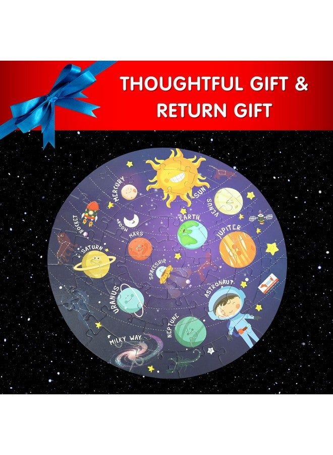 COCOMOCO KIDS Solar System Puzzle 42 Pcs - Glow In The Dark - Educational Toy - Space Puzzles For Kids Ages 2-6 Year Old Boys Girls Return Gift Jigsaw Puzzles Of Planets, Universe (Single Pack) - Image 5