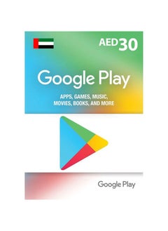 بطاقة هدايا جوجل بلاي بقيمة 30 درهم