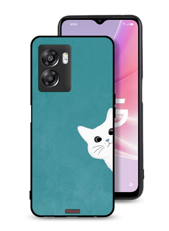 Tolwak Oppo A57 5G Protective Case Cover Cat Appearing - Image 1
