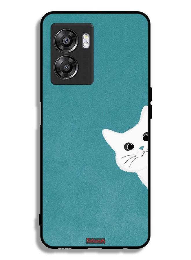 Tolwak Oppo A57 5G Protective Case Cover Cat Appearing - Image 2