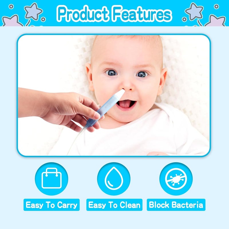 RDUNF Baby Nasal Aspirator with 25 Hygiene Filters Soft Silicone Tips Nose Cleaning Tweezer for Infants and Toddlers - Image 3