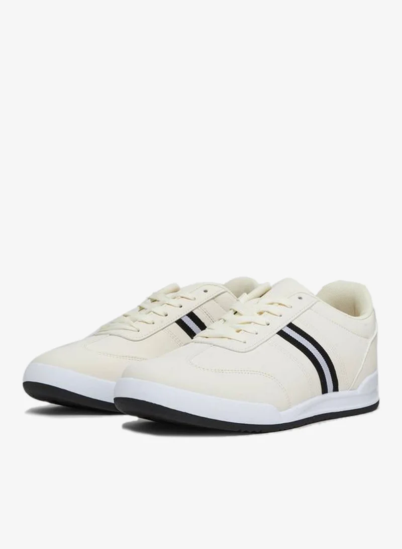 Styli Men Beige Lace-Up Sneakers