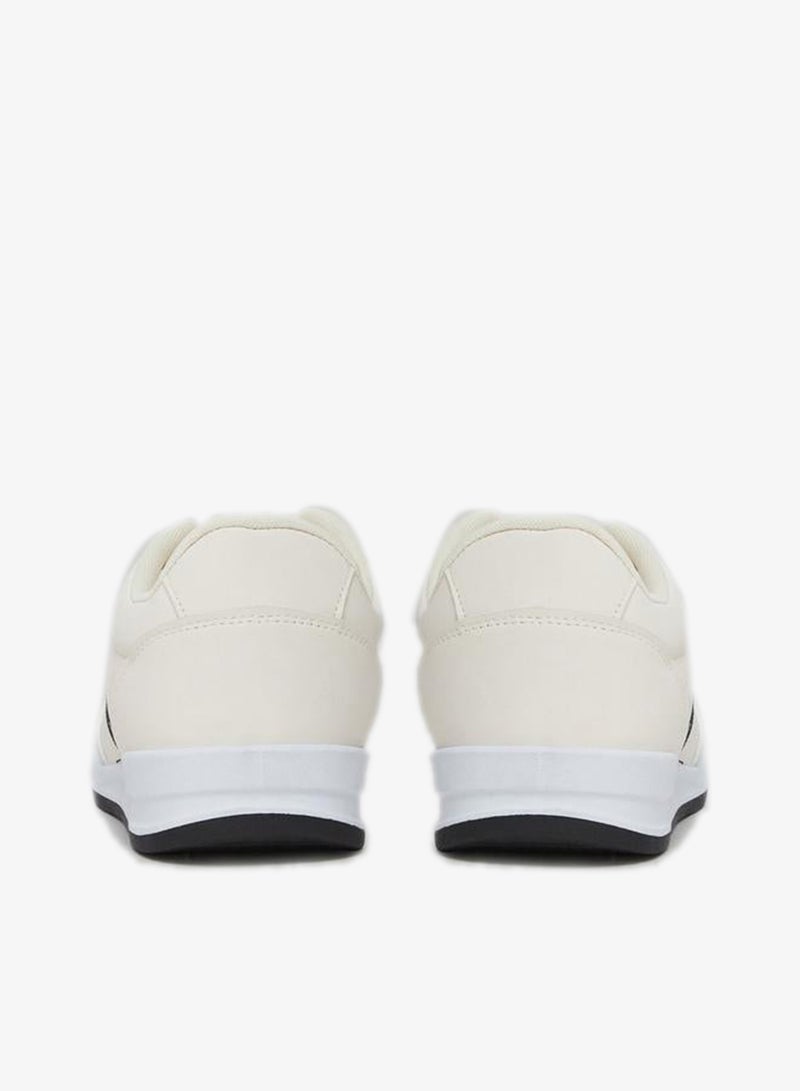 Styli Men Beige Lace-Up Sneakers - Image 4